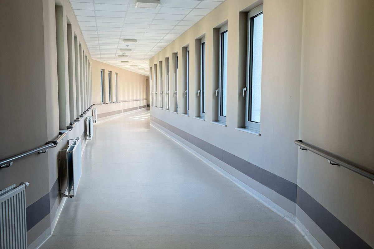 A hospital corridor